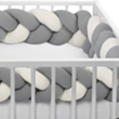 Çarpayı üçün hörülmüş bamper Sevi Bebe 3in1 Grey