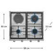 Варочная поверхность Teka EX 60.1 3G 1P AI AL CI