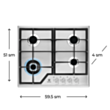 Plitə Electrolux EGS6436SX