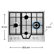 Plitə Electrolux KGS64562SX
