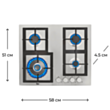 Варочная поверхность Teka EFX 60 2G 2H AI AL CI
