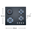 Plitə Teka HF LUX 60 3G 1P AI AL