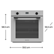 Soba Electrotech Grey Glass Set Oven 