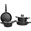 Qazan dəsti Schafer Black Stone 7 parça Qara 8699131858424