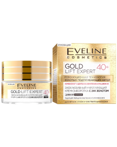 Üz kremi Eveline Gold Lift Expert möhkəmləndirici 40+ 50ml