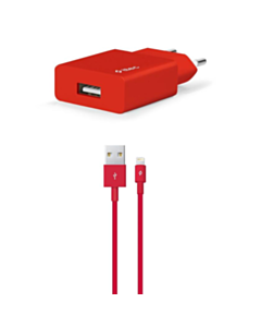 Ttec SmartCharger Travel Charger 2.1A Lightning Cable Red / 2SCS20LK