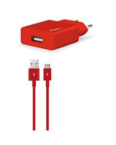 Ttec Smartcharger Travel Charger 2.1A Type-C Cable Red / 2SCS20CK