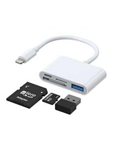 Green Lion 4in1 OTG Adapter White / GN4IN1ADLGWH