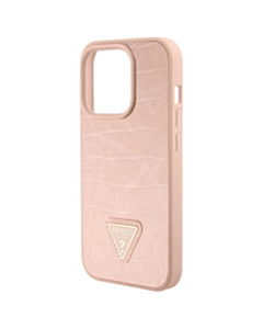 Защитный чехол Guess Croco Case iPhone 15 Pro - Pink / GUHCP15LPCRTHCP