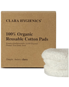 Многоразовые подушечки для снятия макияжа Clara Hygienics 100% натуральный хлопок 3 шт. 8684232440029