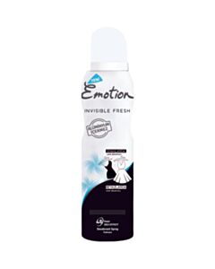 Dezodorant Emotion Black & White Invisible Fresh 150 ml 8690506494131