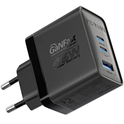 Adapter Promate Power Delivery GaN 45W PowerPort-45.Black.EU