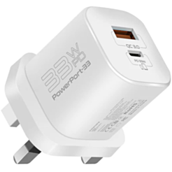 Adapter Promate Power Delivery GaN 33W PowerPort-33.White.EU