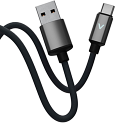 Кабель Euroacs EU-Z203 USB Type-A to USB Type-C Light 1 м ACHRKA842663 Black