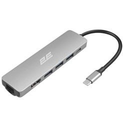 Переходник 2E Hub USB-C 6in1 2EW-2684 Silver