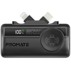 Power Bank Promate PowerUp-Trio 5000 mAh Black