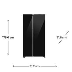 Soyuducu Samsung RS80F65M1BWT