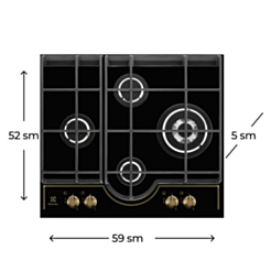 Plitə Electrolux GPE363RBK