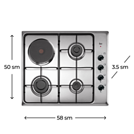 Plitə Teka HLX 60 3G 1P AI AL 