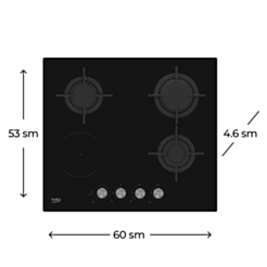 Plitə Beko HILM 64222 SV