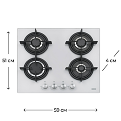 Варочная поверхность Franke FHCR 604 4G HE WH C