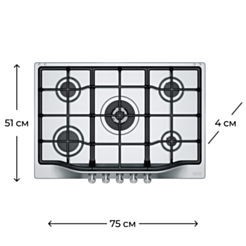 Варочная поверхность Franke FHTL 755 4G TC XS C