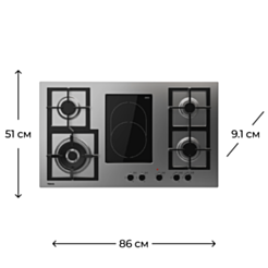 Варочная поверхность Teka EFX 90 4G 2H AI AL CI