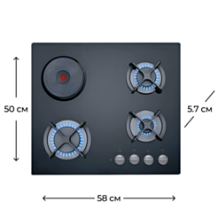 Варочная поверхность Teka HF LUX 60 3G 1P AI AL