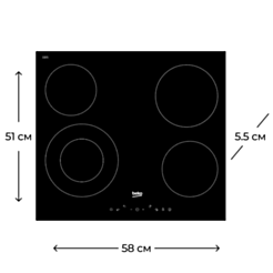 Варочная поверхность Beko HIC 64402 T