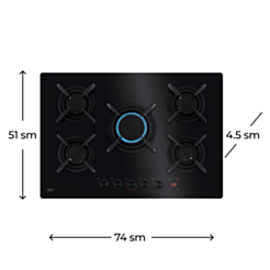 Plitə AEG HKB75453NB