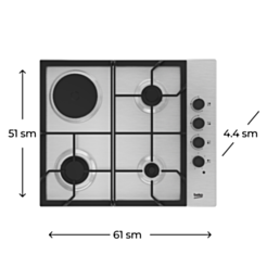 Plitə Beko HIGM 64135 SX