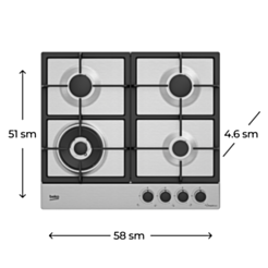 Plitə Beko HIAW64225SXE