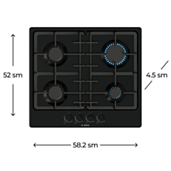Plitə Bosch PGP6B6K90R