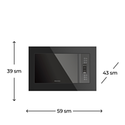 Mikrodalğalı soba Electrotech MW ET555-T3 Black 