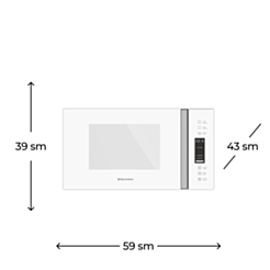 Mikrodalğalı soba Electrotech MW ET555-T3 White	