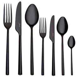 Çəngəl qaşıq bıçaq dəsti Jumbo 1001 84 parça Titan qara 8681085389598