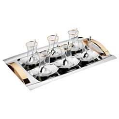 Çay üçün fincan dəsti Schafer Allure 19 parça 8699131906774 (Qızılı)