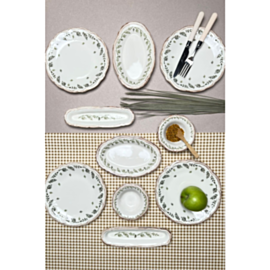 Səhər yeməyi dəsti Tabak Evi Stoneware Flower 14 parça FLY14YKPRS958