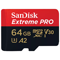 SanDisk MicroSDXC 64 GB Extreme Pro with Adapter SDSQXCU-064G-GN6MA