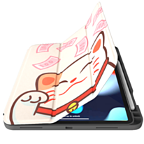 Qoruyucu örtük Comma Lingos Series Apple iPad Air 11/5/4 Pro 11 Gen 4/3/2 0648 Lucky Cat