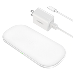 Choetech Wireless Dual Fast Charger White 5345