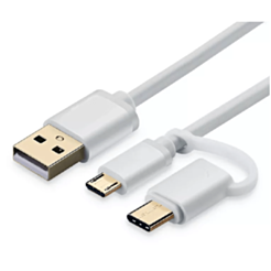 Mi 2-In-1 Usb Cable Micro Usb/Type-C 30Cm