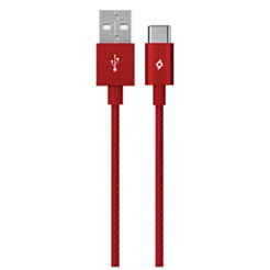 Ttec AlumiCable Type C 2.0 Charge/Data Cable Red 2DK18K