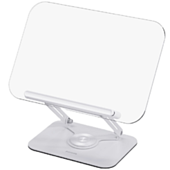 Porodo transparent 360 % rotable and angle adjustable tablet stand white / PD-TRN360S-WH