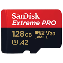 SanDisk MicroSDXC 128 GB Extreme Pro with Adapter SDSQXCD-128G-GN6MA