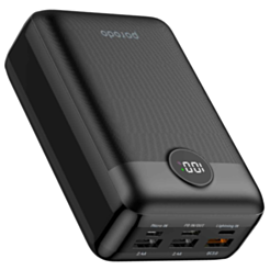 Porodo Powerbank Super Compact 30000mAh PD 20W QC3.0 Black / PD-PBFCH008-BK  