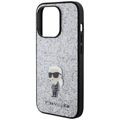 Qoruyucu örtük Karl Lagerfeld Fixed Glitter iPhone 15 Pro KLHCP15LGKNPSG