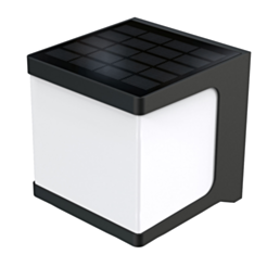 Smart solar portable wall lights - cube black SLRT-0123