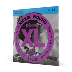 D-Addario EXL120 XL Nickel Wound 9-42 Super Light