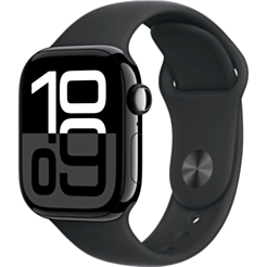 Apple Watch Series 10 42mm Jet Black W/Back sport Band S/M MWWE3QI/A